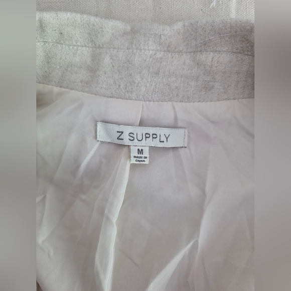 Z Supply Women's Chateau Linen Blazer Size Medium - Picture 10 of 13